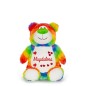 Preview: Regenbogenbär Stofftier bestickt mit Namen